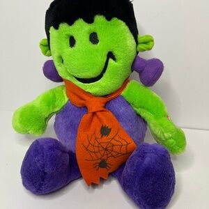 Halloween Frankenstein Plush Green Purple Giggle Wiggle Laughing Stuffed Animal